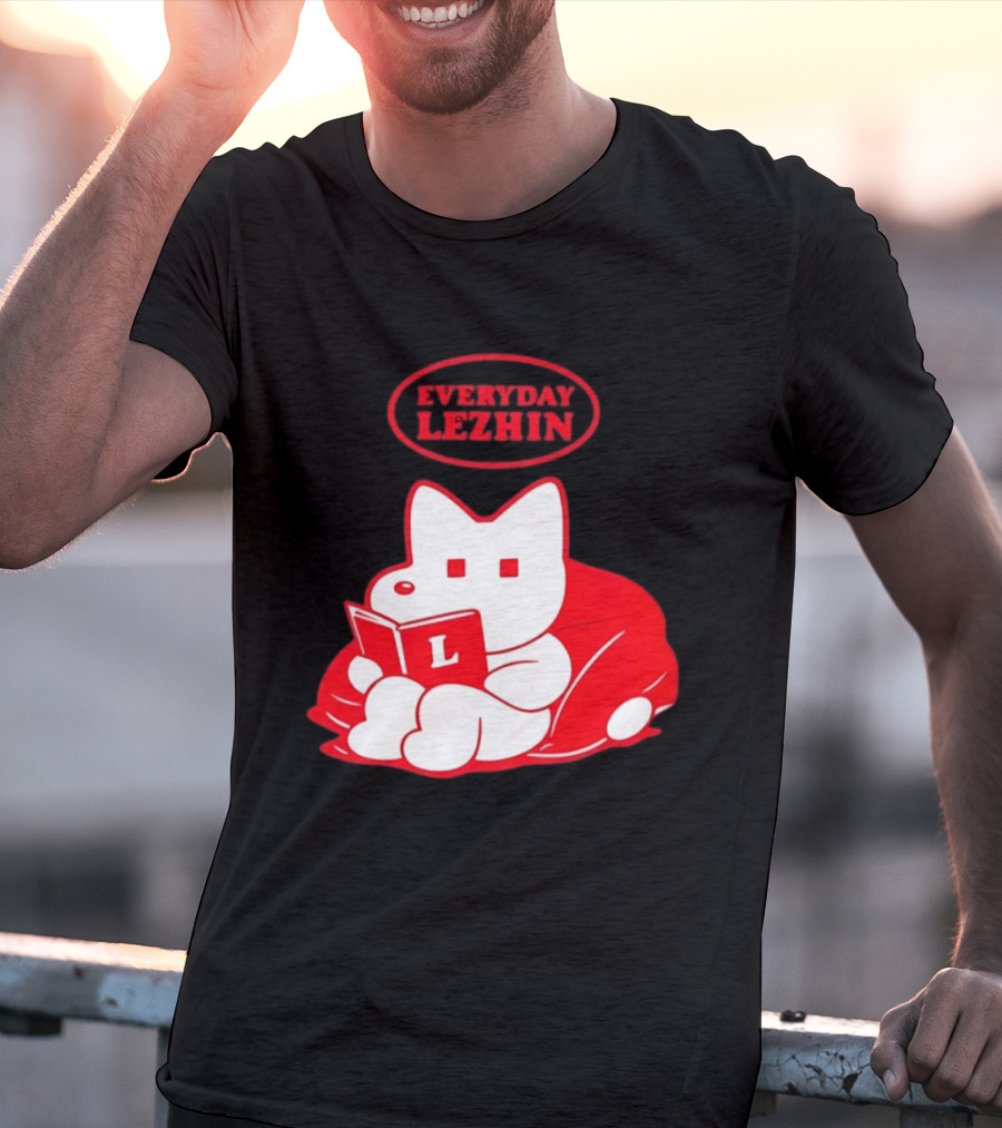 Everyday Lezhin Reading Webtoon Relaxing Cartoon Character With Book T-Shirt