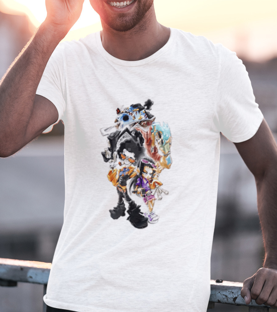 Brook Jinbe Franky Nico Robin One Piece Characters T-Shirt