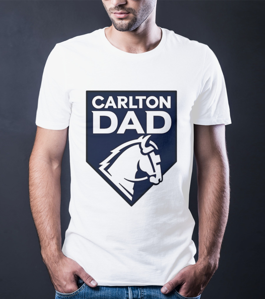 Carlton Dad AFL Father Football Club Horse T-Shirt