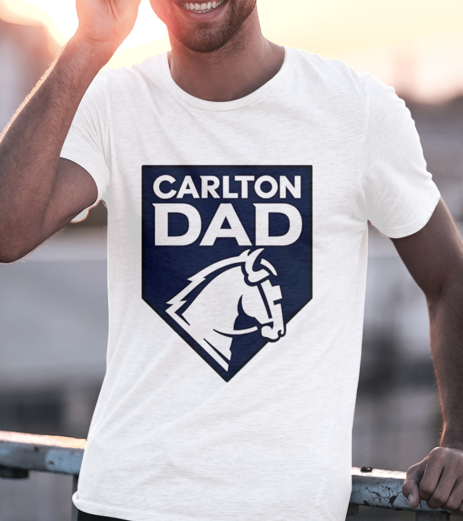 Carlton Dad AFL Father Football Club Horse T-Shirt