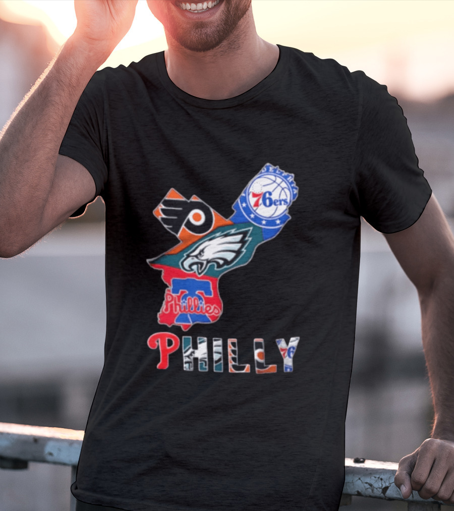 Philadelphia 76ers Flyers Eagles Phillies Philly Teams T-Shirt