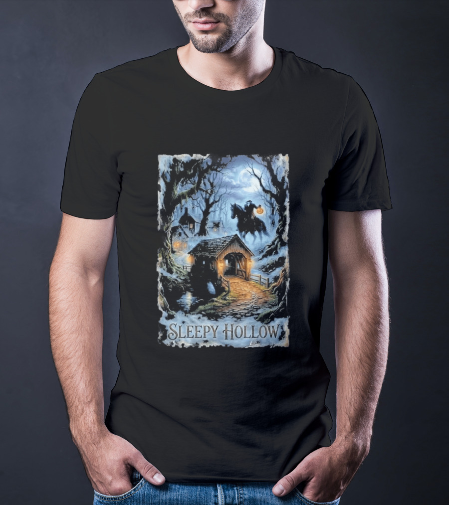 Sleepy Hollow Halloween Headless Horseman Bridge Scene Jack & Jones T-Shirt