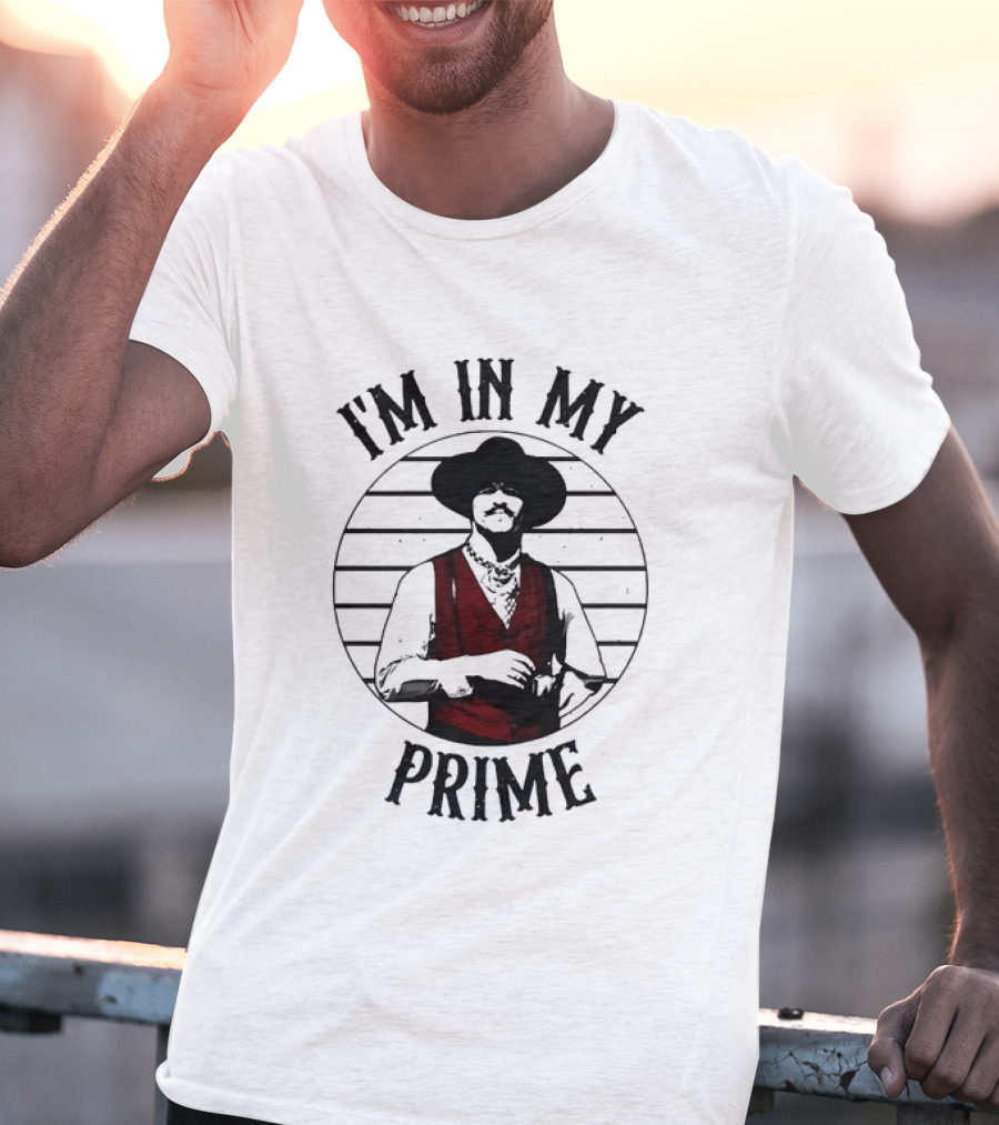 I'm In My Prime Cowboy Theme Red Vest Hat T-Shirt