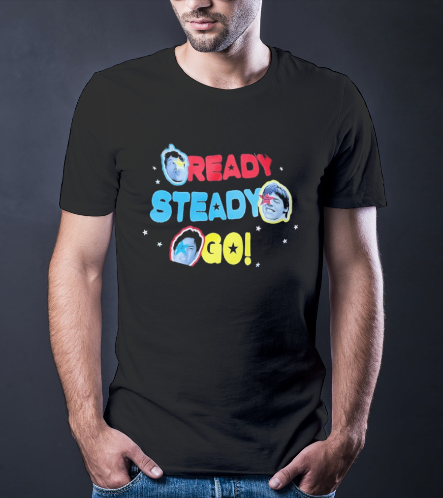 Ready Steady Go Friends Pop Music Colorful Star Portraits T-Shirt