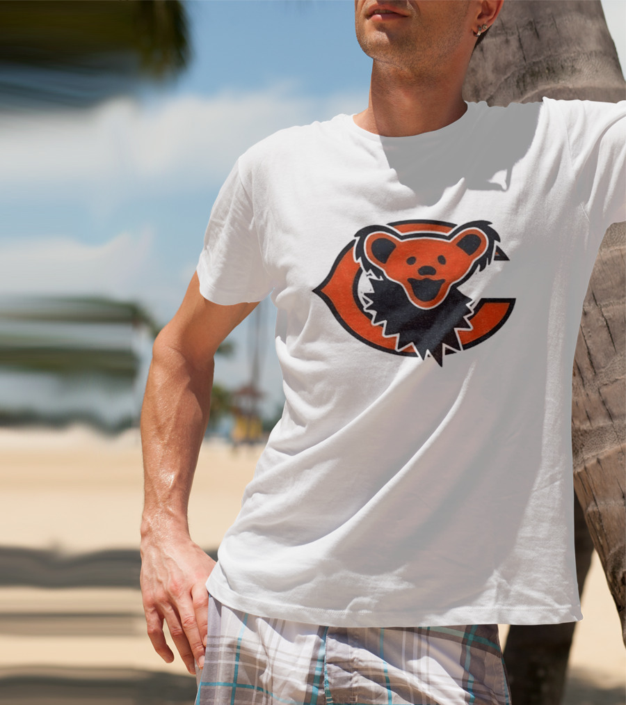 Chicago Bears Grateful Dead Dancing Bear T-Shirt