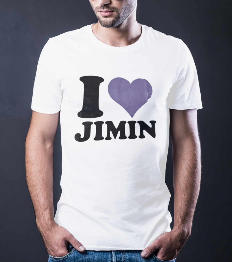 I Love Jimin Heart K Pop BTS Fan Merchandise T-Shirt