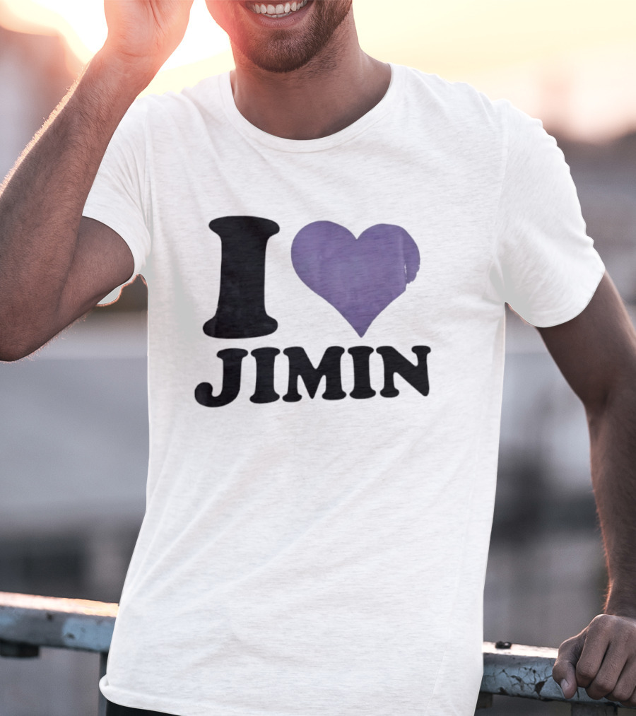 I Love Jimin Heart K Pop BTS Fan Merchandise T-Shirt
