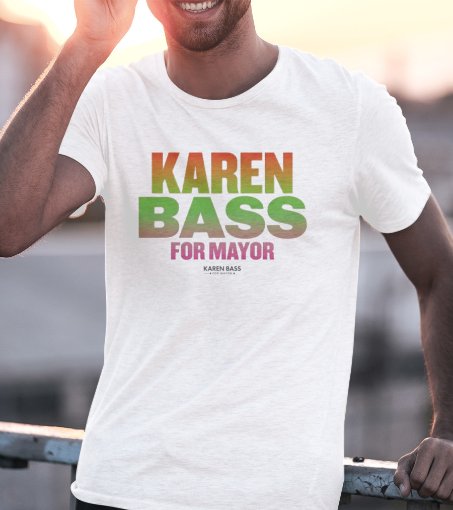 Karen Bass For Mayor LA Politics Election Gradient T-Shirt