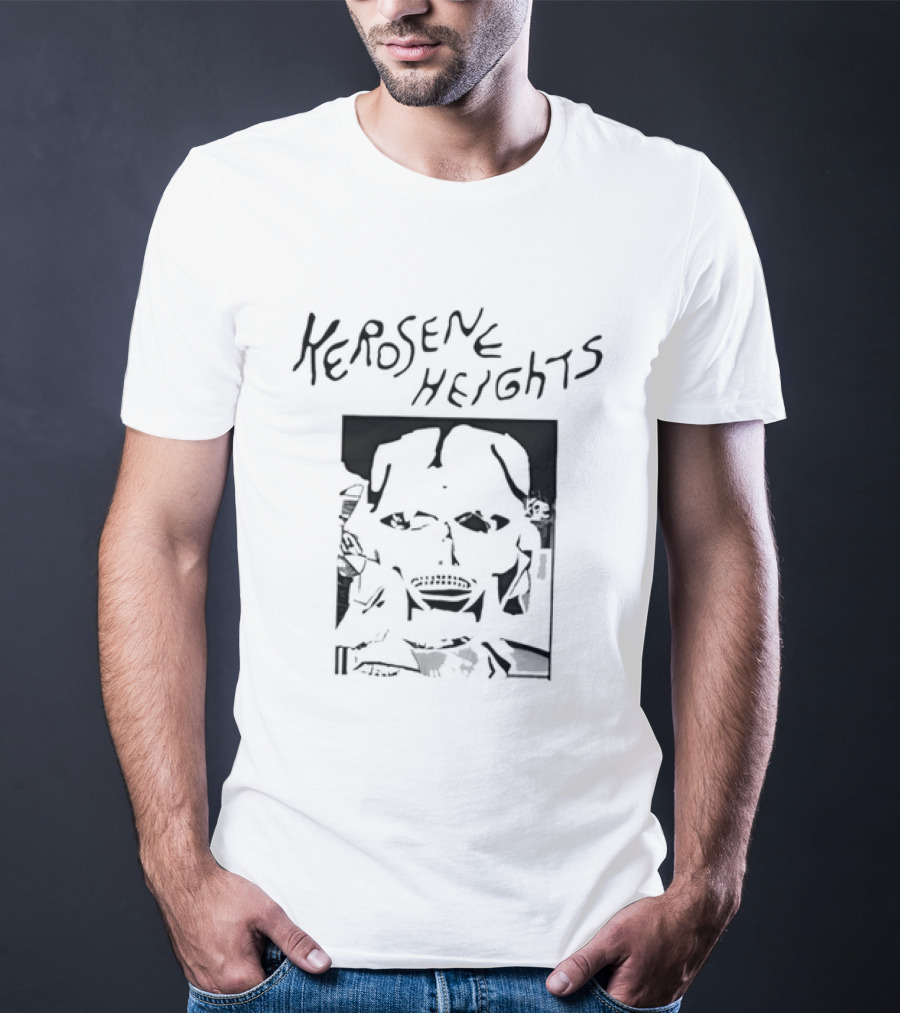 Kerosene Heights Indie Band Handwritten Style With Abstract Face T-Shirt