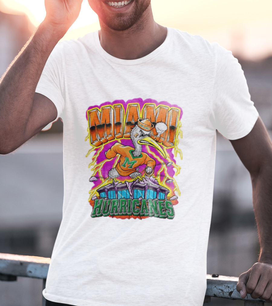 Miami Hurricanes Vintage Style Go Canes U Throwback T-Shirt