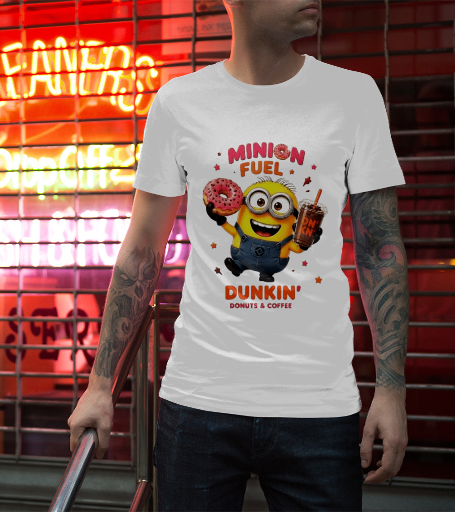 Minion Fuel Dunkin' Donuts Coffee Minions Donut Drink T-Shirt