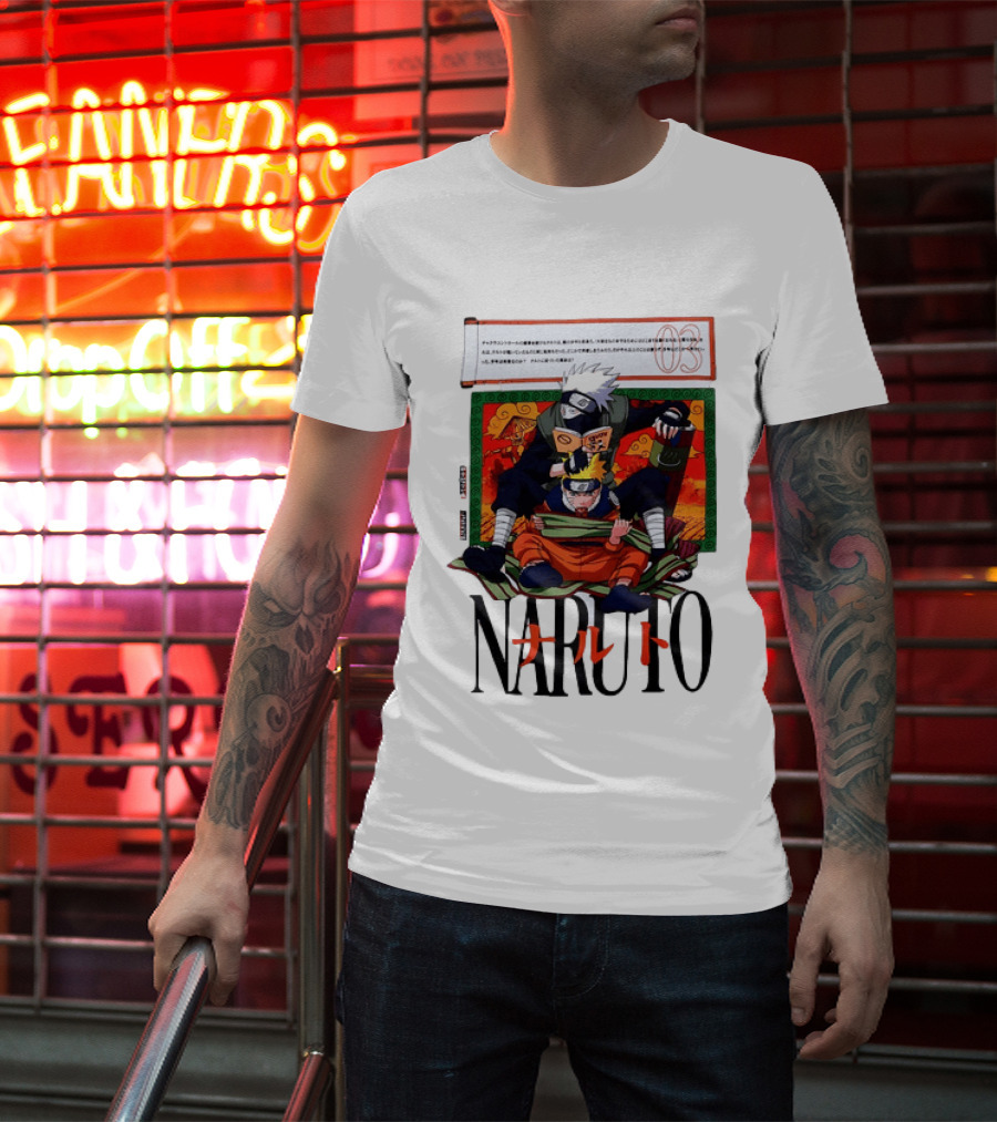 Naruto Kakashi 72 Series Manga Cover Style Anime T-Shirt