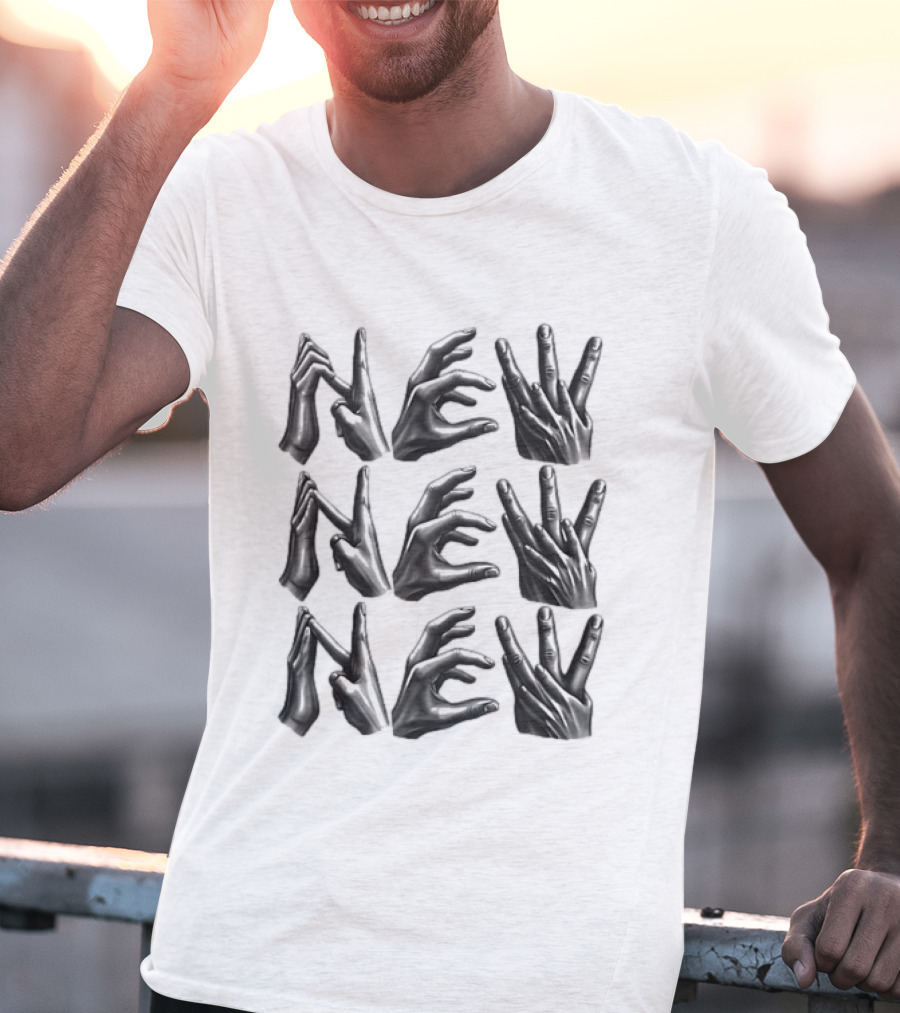 New Hand Sign Finger Spelling 3D Gesture Language T-Shirt