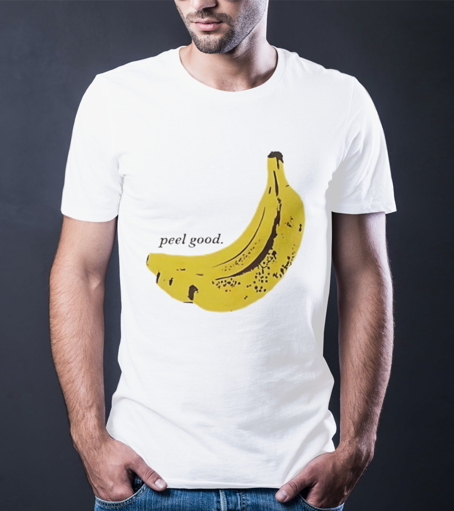 Peel Good Banana Fruit Minimalist Yellow T-Shirt