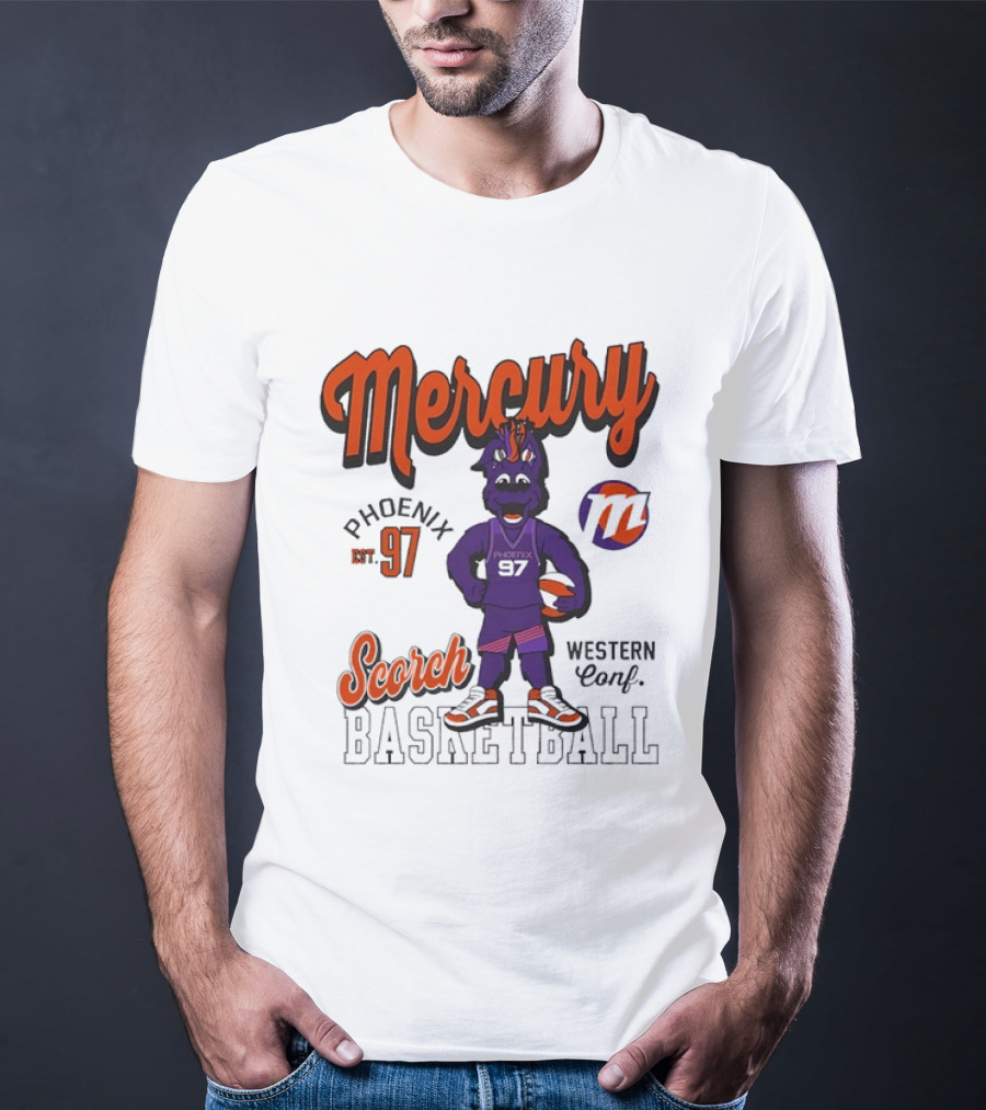 Mercury Phoenix 97 Scorch Western Conf Basketball T-Shirt