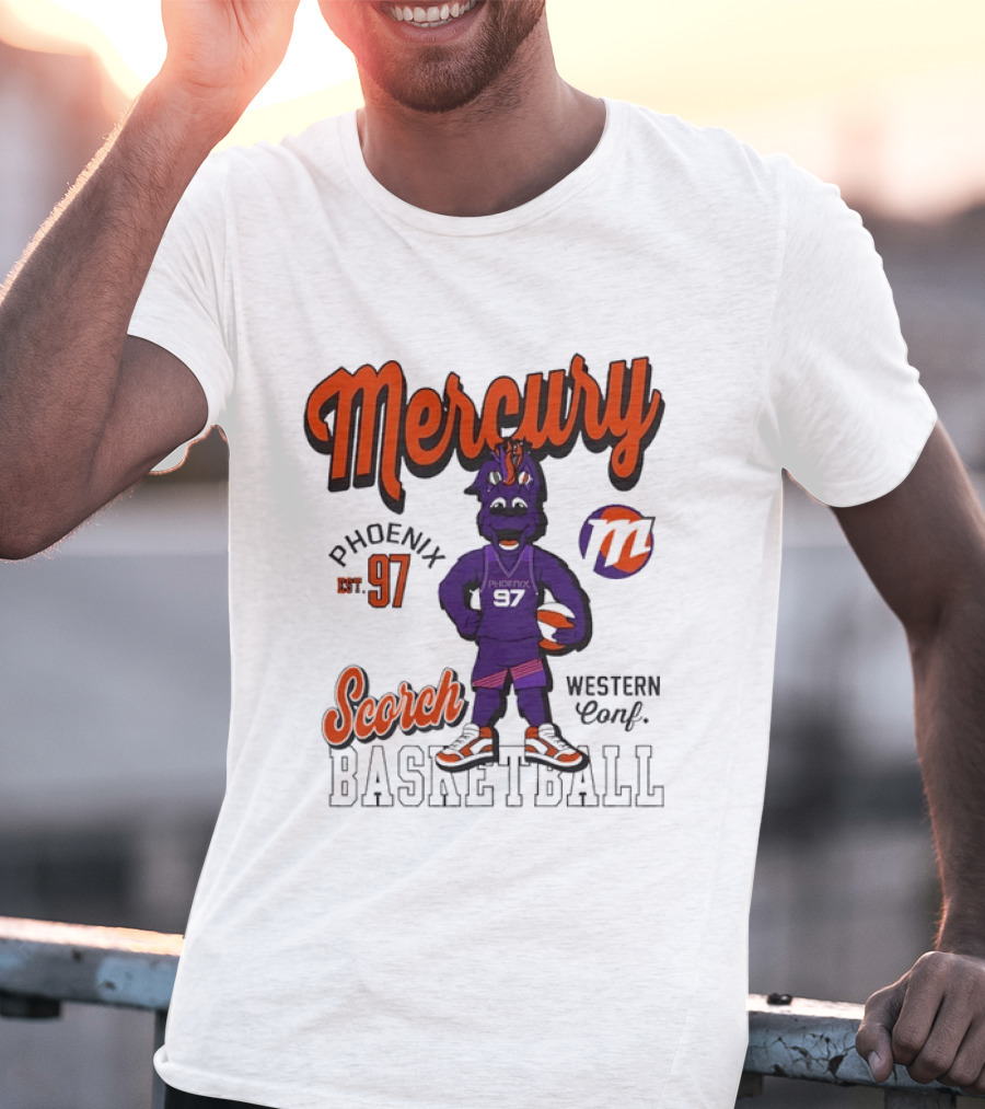 Mercury Phoenix 97 Scorch Western Conf Basketball T-Shirt