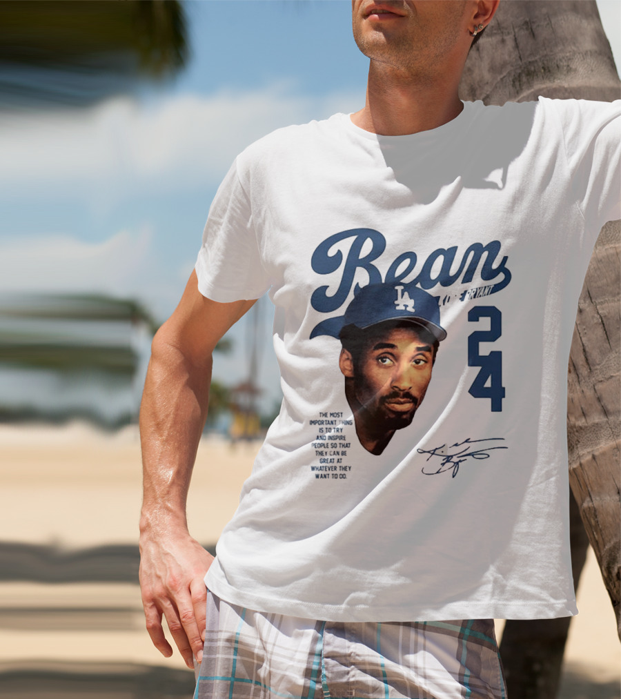 Puka Nacua Wears Bean Kobe Bryant Dodgers 24 T-Shirt