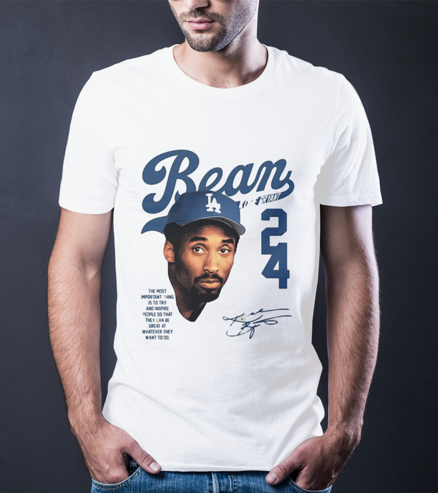 Puka Nacua Wears Bean Kobe Bryant Dodgers 24 T-Shirt