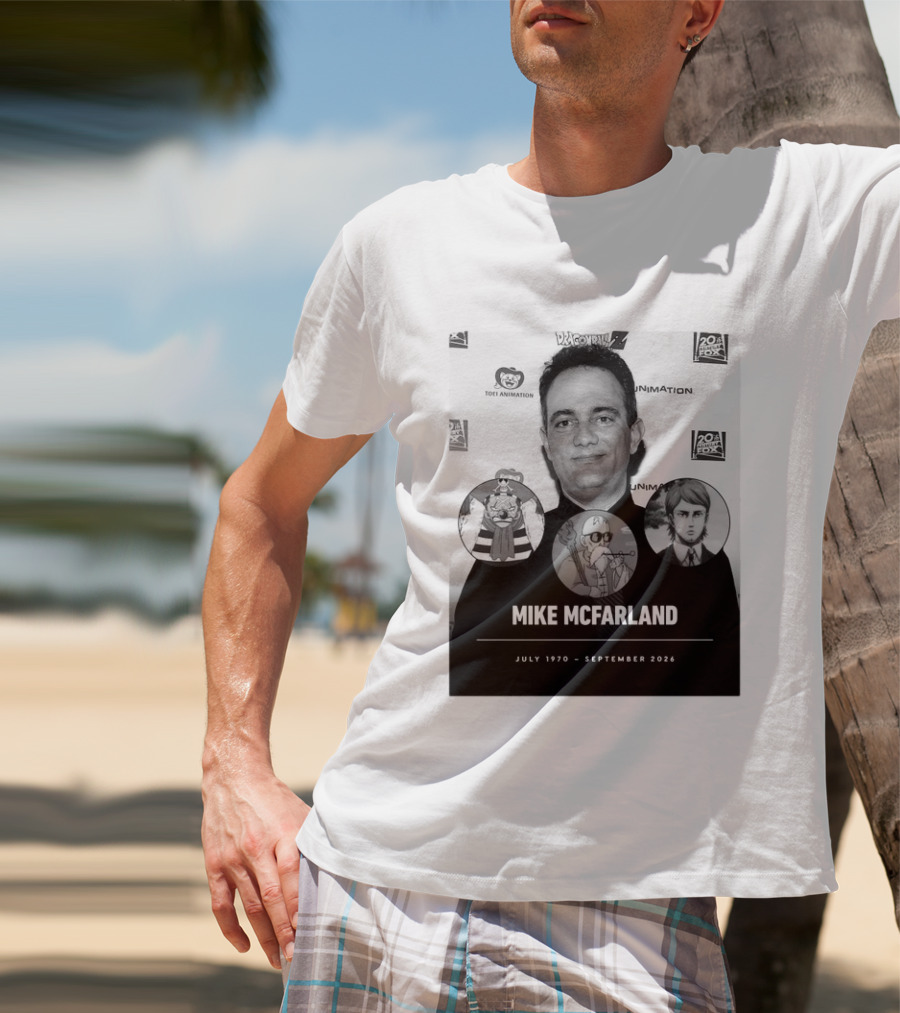 Mike McFarland July 1970 September 2026 Dragon Ball One Piece Attack On Titan Funimation Toei Animation Memorial T-Shirt