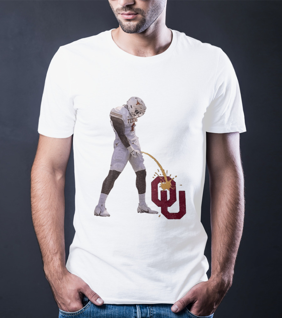 Texas Longhorns Xavier Worthy #1 Pee On Oklahoma Sooners OU Football Rivalry T-Shirt