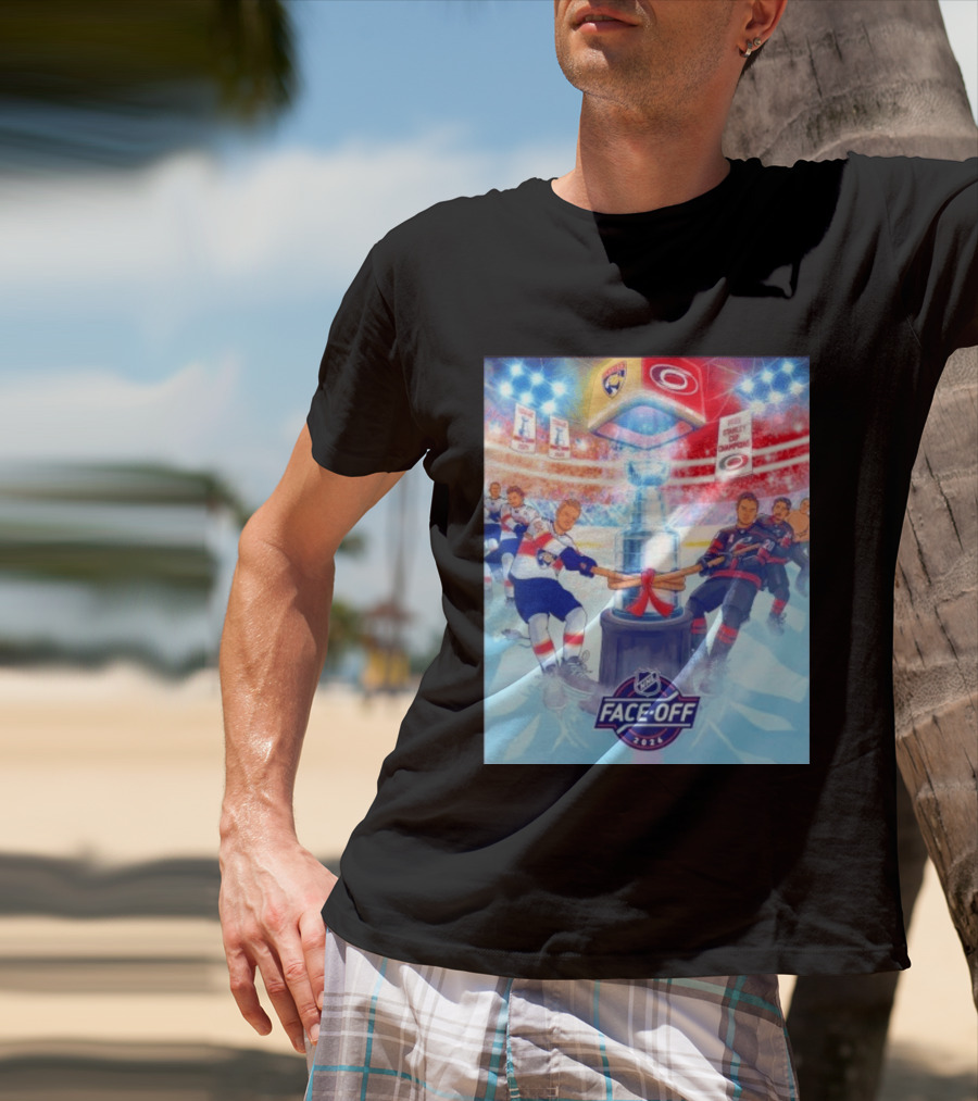 NHL Face Off 2026 Stanley Cup Florida Panthers Vs Carolina Hurricanes Ice Hockey Showdown T-Shirt
