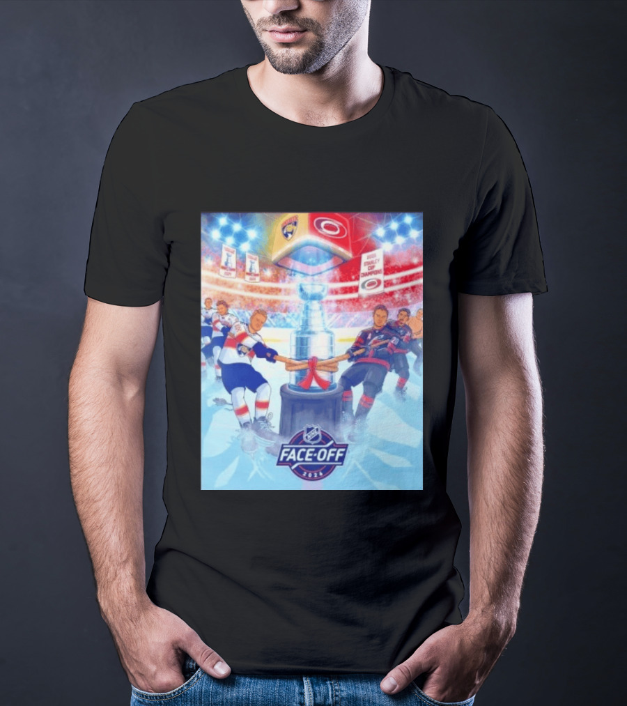 NHL Face Off 2026 Stanley Cup Florida Panthers Vs Carolina Hurricanes Ice Hockey Showdown T-Shirt