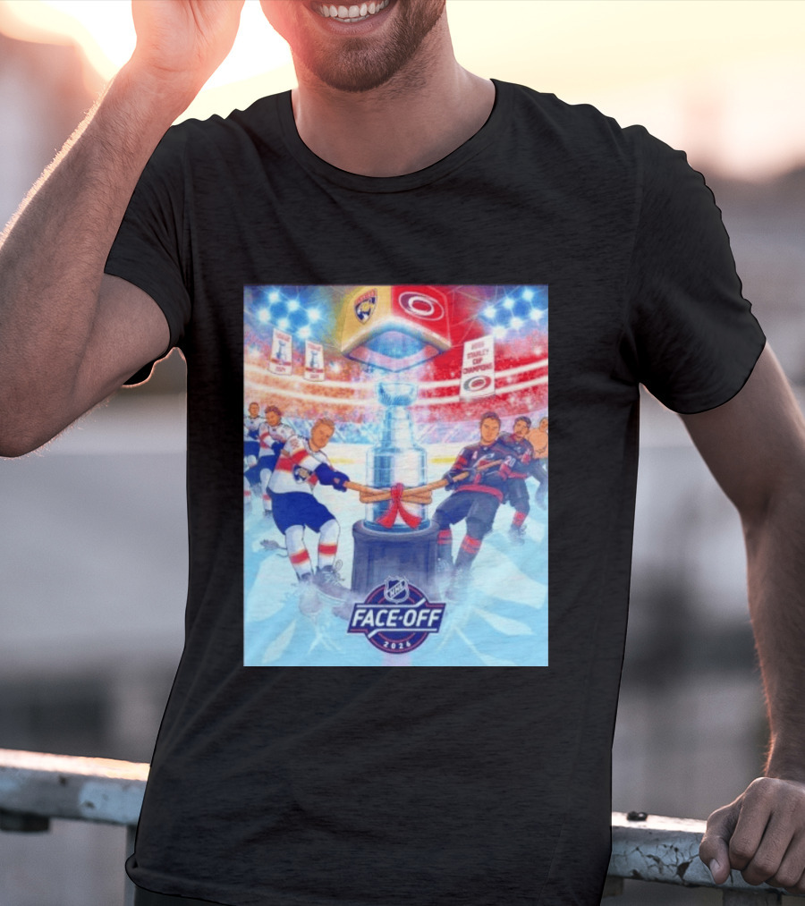 NHL Face Off 2026 Stanley Cup Florida Panthers Vs Carolina Hurricanes Ice Hockey Showdown T-Shirt