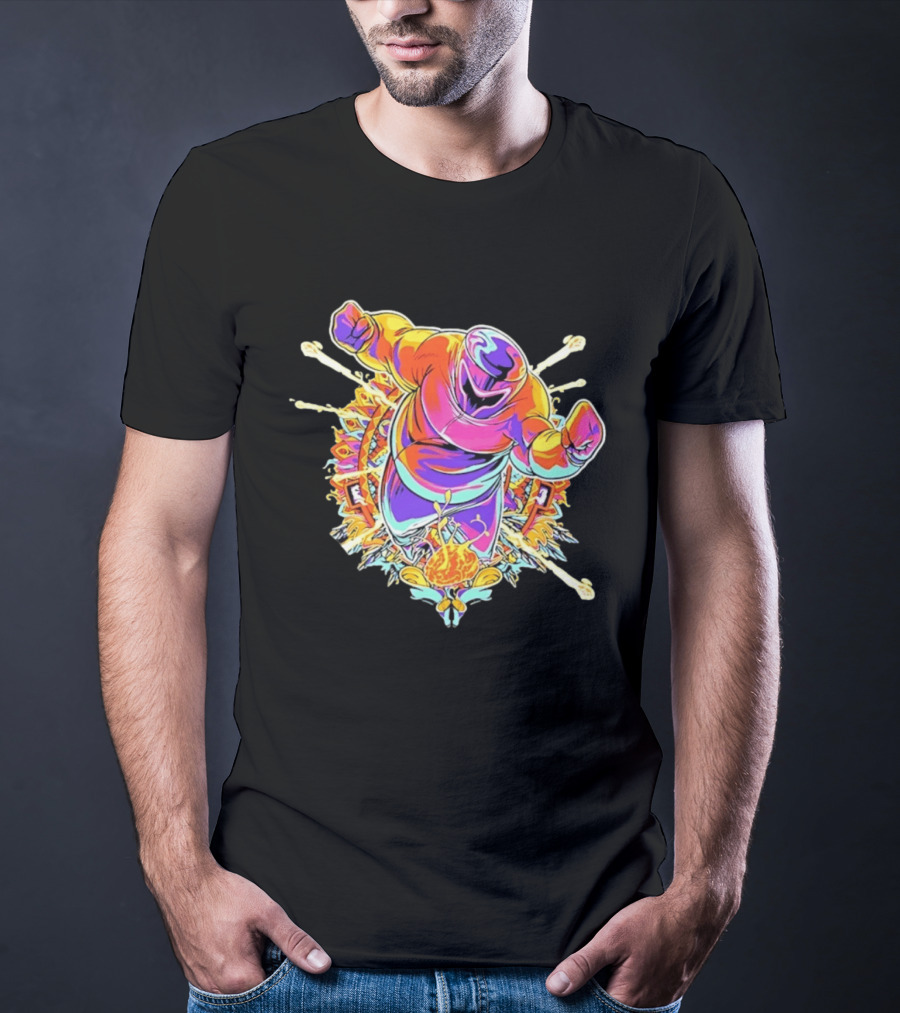 Colorful Psychedelic Boxer With Mandala And Brain Explosion T-Shirt