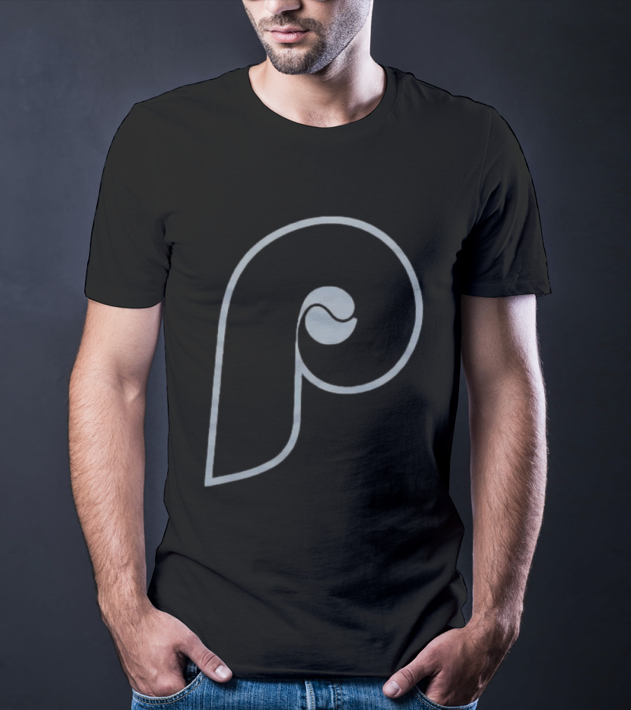 Philadelphia Phillies Distressed Black Retro MLB T-Shirt