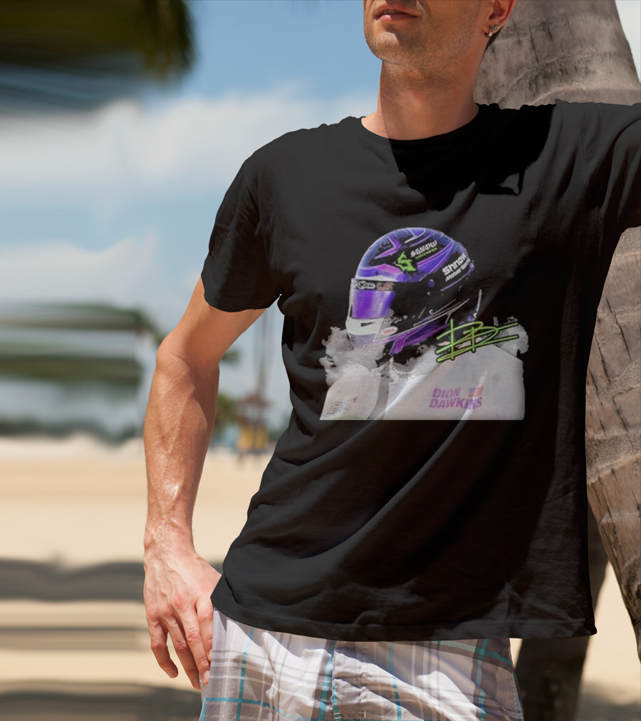 Soul Motorsports Dion Dawkins Racing Helmet Signature T-Shirt