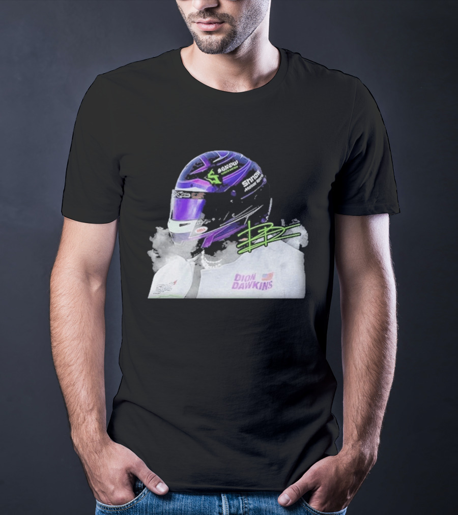 Soul Motorsports Dion Dawkins Racing Helmet Signature T-Shirt