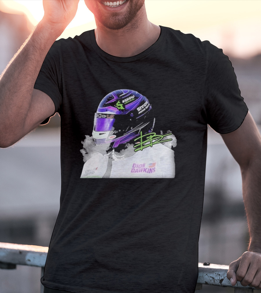 Soul Motorsports Dion Dawkins Racing Helmet Signature T-Shirt