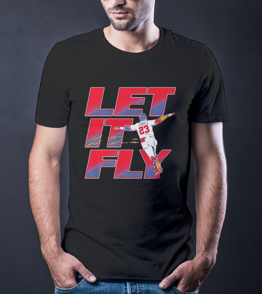 Let It Fly Michael Harris II 23 Atlanta Braves Baseball T-Shirt