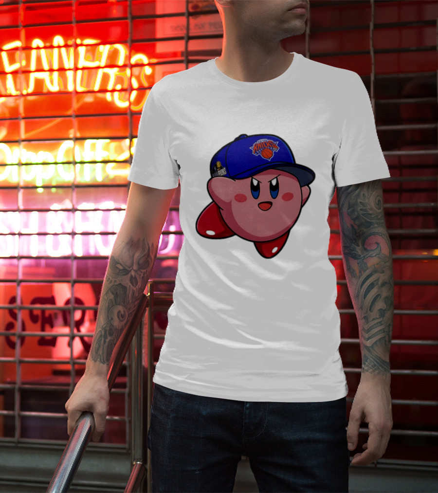Kirby New York Knicks NBA Hat Featuring Team Colors And Finals Patch T-Shirt