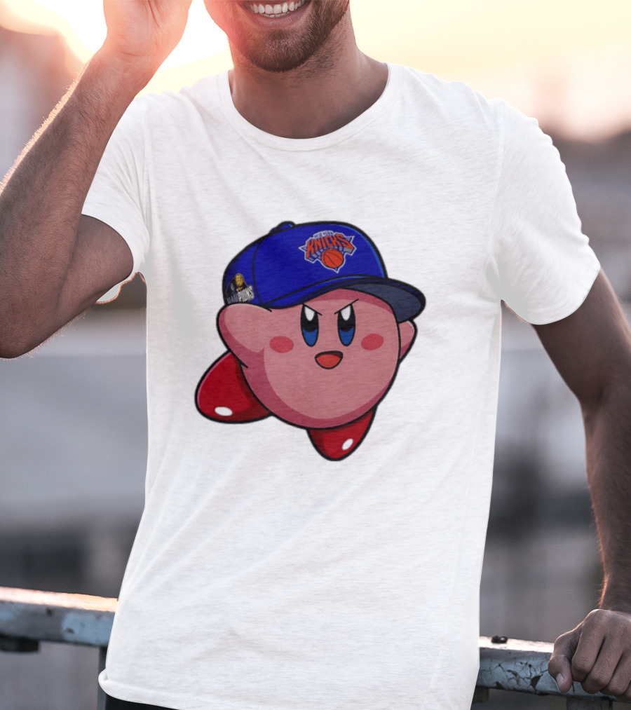 Kirby New York Knicks NBA Hat Featuring Team Colors And Finals Patch T-Shirt