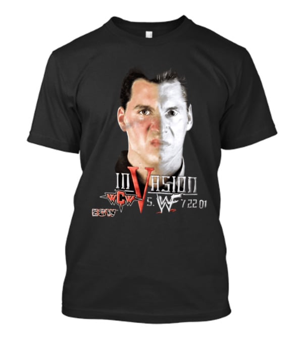 WCW Vs WWF Invasion July 22 2001 Vince McMahon ECW Wrestling Event T-Shirt