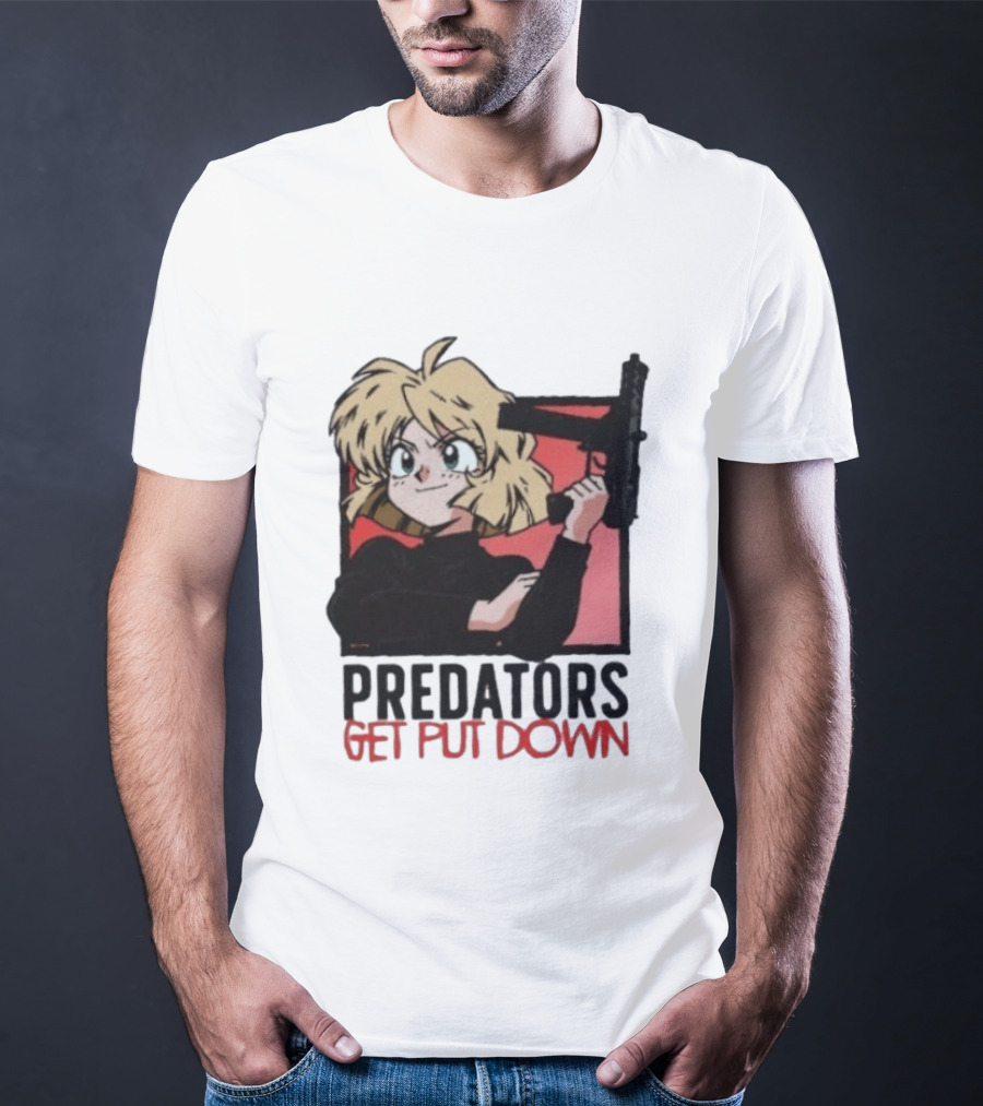 Predators Get Put Down Minnie May Gunsmith Cats Anime T-Shirt