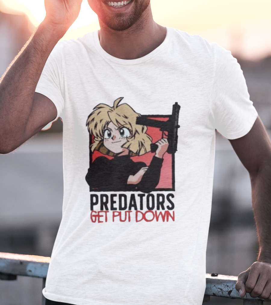 Predators Get Put Down Minnie May Gunsmith Cats Anime T-Shirt