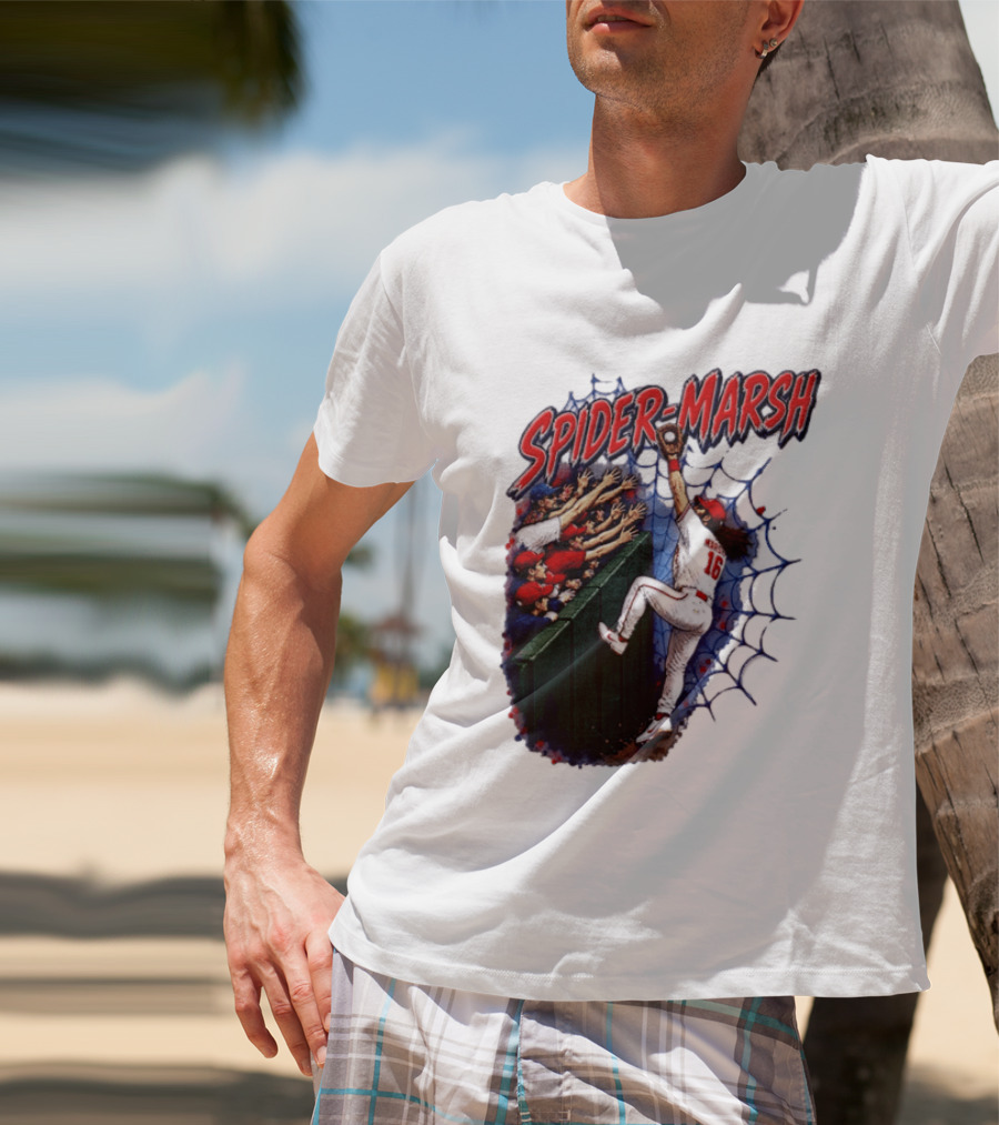 Spider Marsh Brandon Marsh Philadelphia Phillies Baseball Catch Action T-Shirt
