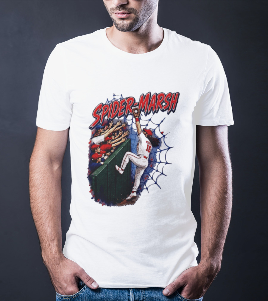 Spider Marsh Brandon Marsh Philadelphia Phillies Baseball Catch Action T-Shirt