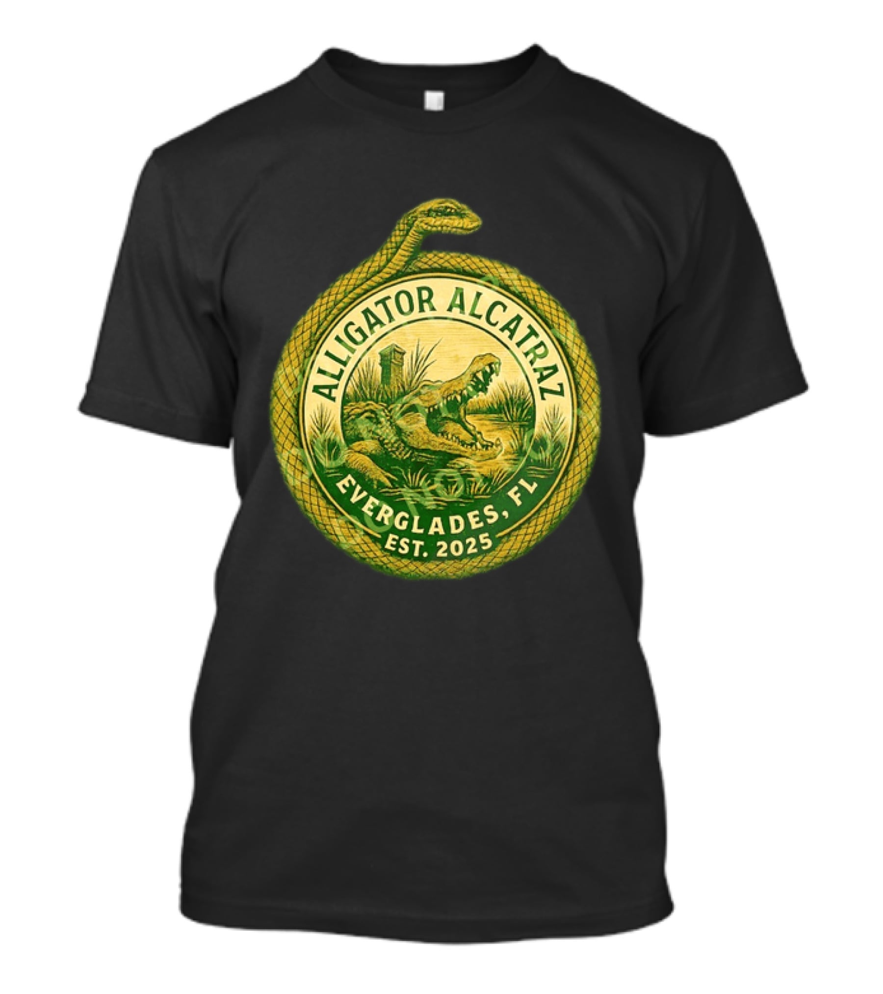 Alligator Alcatraz Everglades Florida Est. 2025 Snake And Reptile T-Shirt