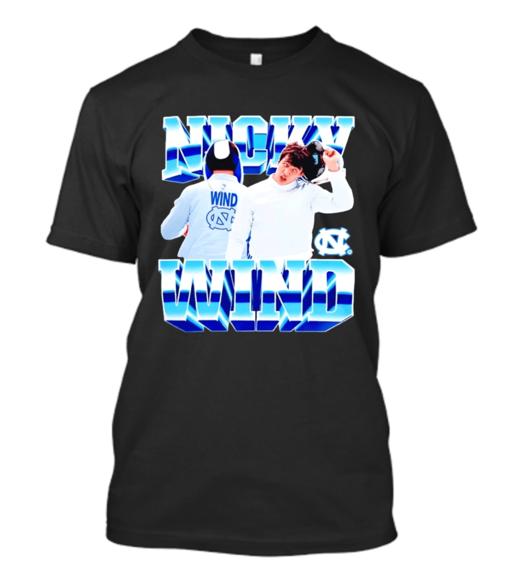 Nicky Wind North Carolina Fencing UNC Tar Heels T-Shirt