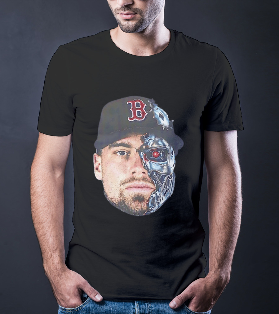Caleb Durbin Boston Red Sox Cyborg Terminator Mashup T-Shirt