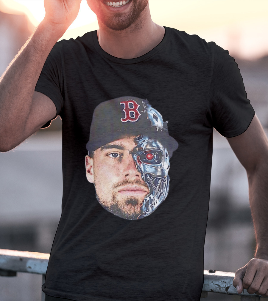 Caleb Durbin Boston Red Sox Cyborg Terminator Mashup T-Shirt