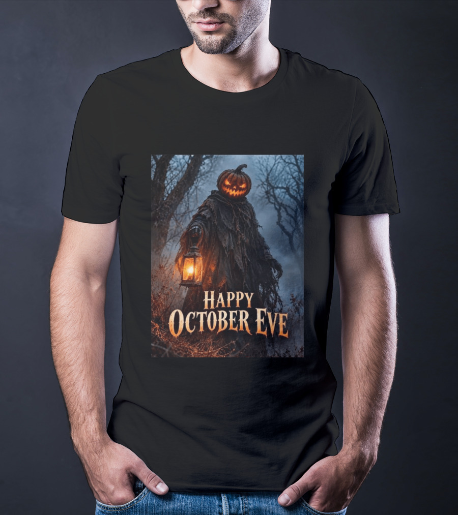 Happy October Eve Halloween Pumpkin Lantern Vibes T-Shirt