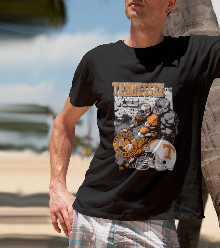 Tennessee Volunteers Football Helmet NCAA Team Players And Stars T-Shirt