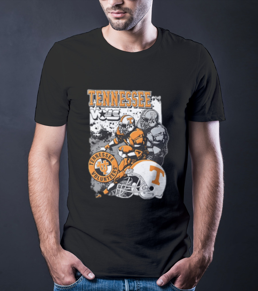Tennessee Volunteers Football Helmet NCAA Team Players And Stars T-Shirt