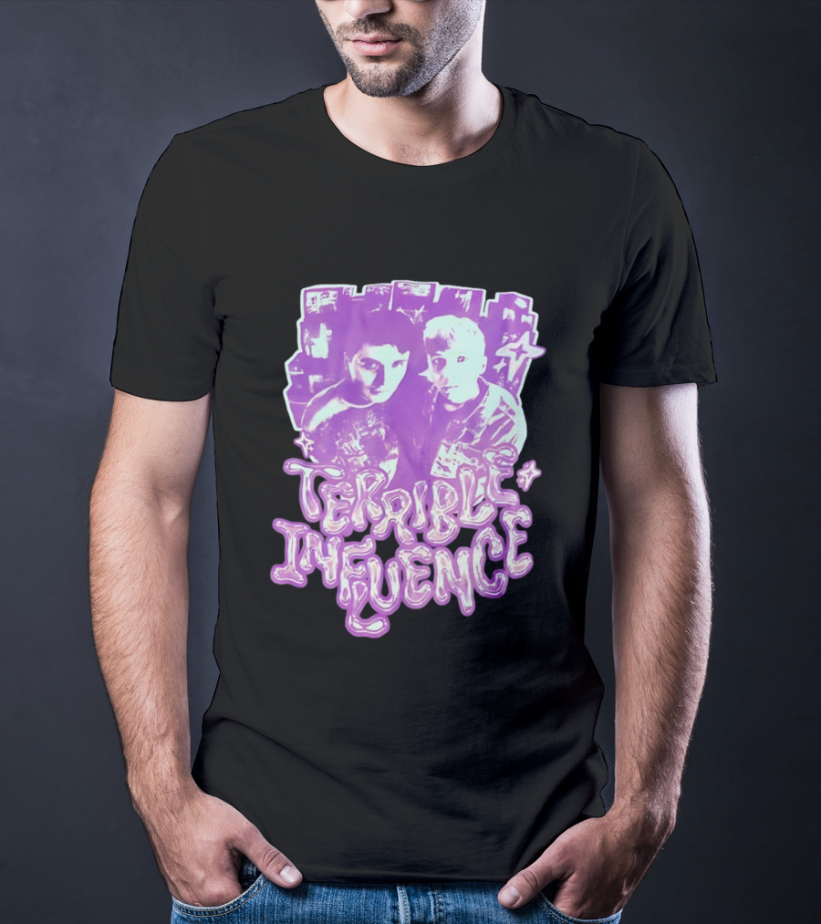 Dan And Phil Terrible Influence Purple Aesthetic T-Shirt