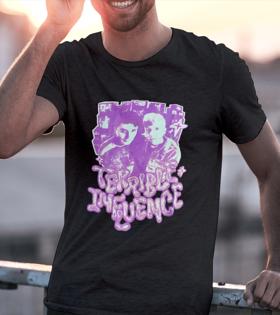 Dan And Phil Terrible Influence Purple Aesthetic T-Shirt