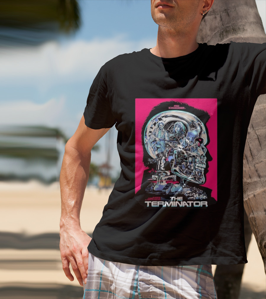 Arnold Schwarzenegger The Terminator Cybernetic Skull T-Shirt